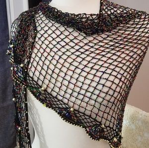 Vintage Beaded Shawl